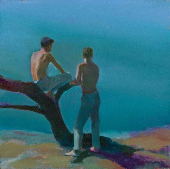«Δύο νέοι», 1999, λάδι σε καμβά, 45 Χ 45 εκ., αρ. κτ. 137
