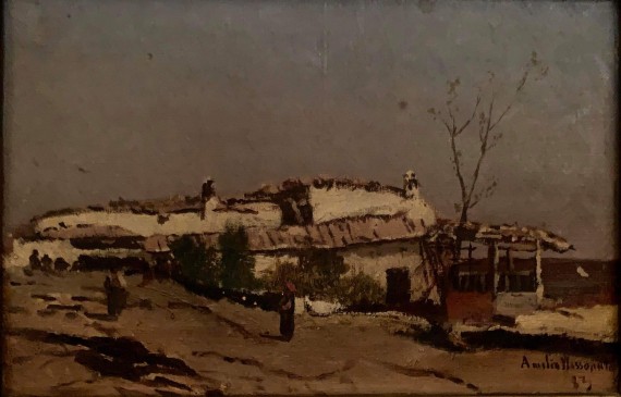 Αγροικία, 1883, λάδι σε καμβά 18,6 Χ 27,5  αρ. κτήσης 3220