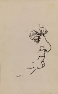 «Προφίλ Γάλλου» μαρκαδόρος σε χαρτί, 28,5 Χ 18 εκ., αρ. κτ. 202