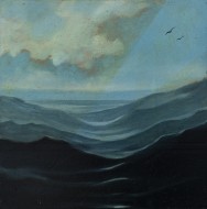 Θάλασσα, ακρυλικό σε ξύλο, 30,3 x 30,3 εκ., αρ. κτ. 3121