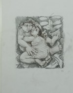 Ερωτικό ζευγάρι, 1987, μολύβι σε χαρτί 29,6 Χ 21  αρ. κτήσης 3597