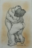 Ερωτικό ζευγάρι, 1996, μολύβι σε χαρτί 29,5 Χ 19,5  αρ. κτήσης 3609